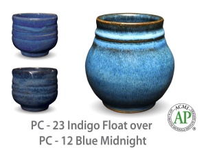 Glazura PC 23 indigo float (1ks = 500g) novinka